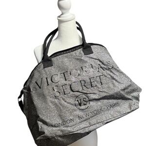 Victoria's Secret Glittery Gray Tote-See Photos